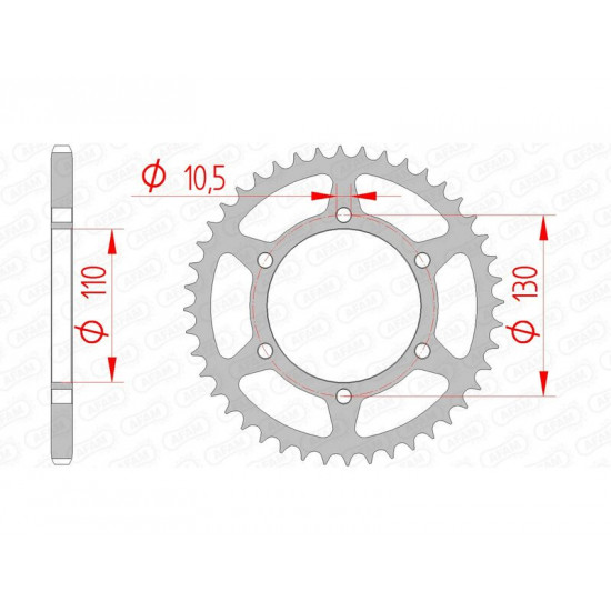 Couronne AFAM acier standard 16500 - 520