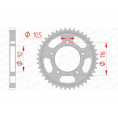 Couronne AFAM acier standard 16900530