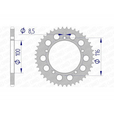 Couronne AFAM aluminium 17100420