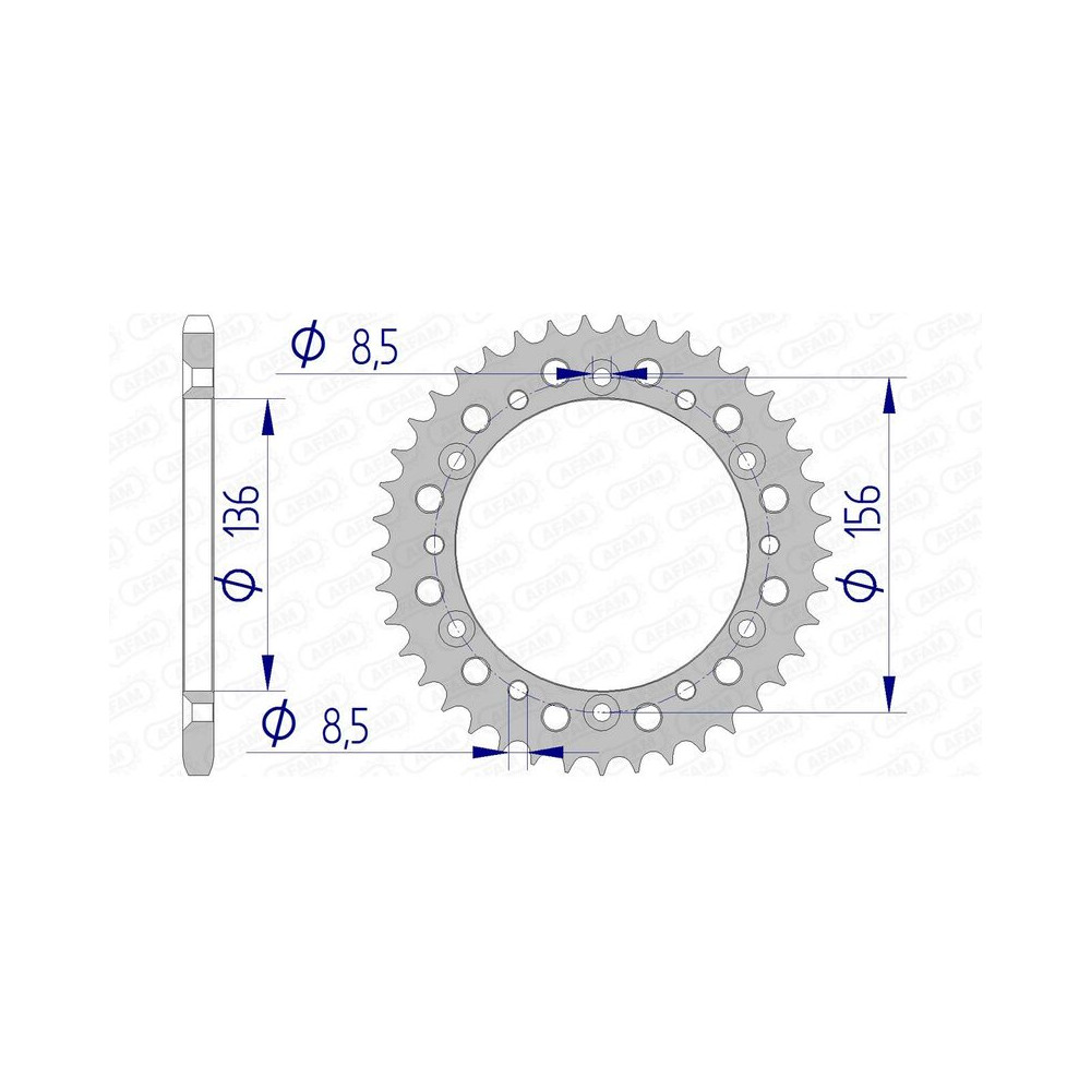 Couronne AFAM aluminium 15303 - 520