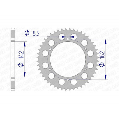 Couronne AFAM aluminium 15305 - 520