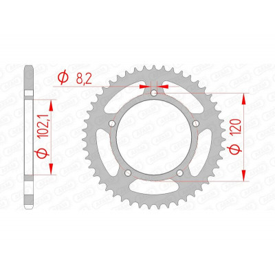 Couronne AFAM acier standard 35104 - 420