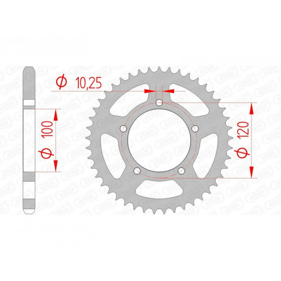 Couronne AFAM acier standard 35800 - 525