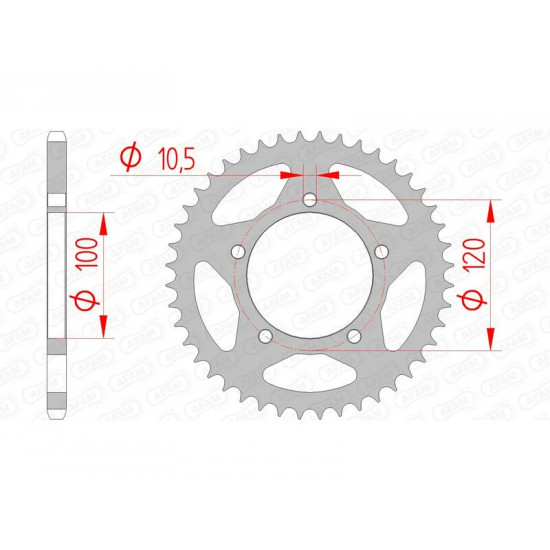 Couronne AFAM acier standard 35801 - 520