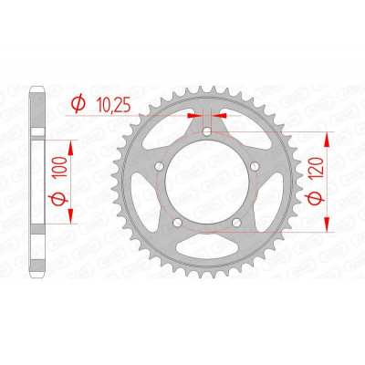 Couronne AFAM acier standard 35802 - 525