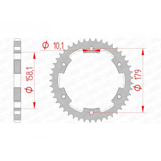 Couronne AFAM acier standard 35804 - 525