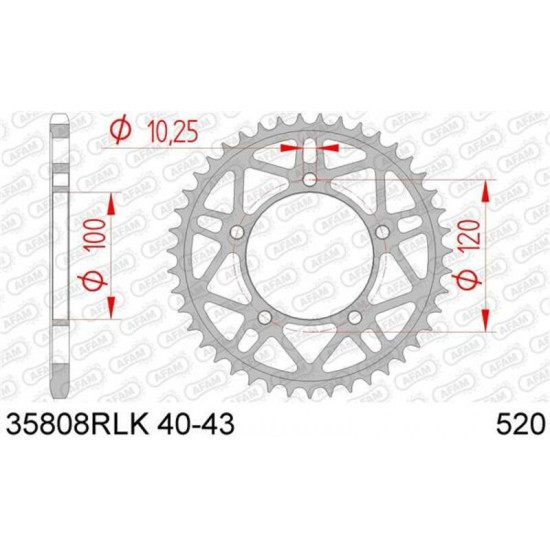 Couronne AFAM acier Ultra-Light 35808 - 520