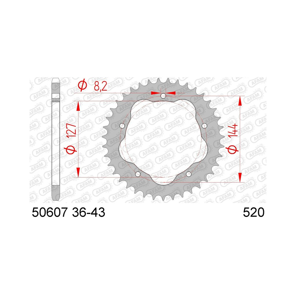 Couronne AFAM acier standard 50607 - 520