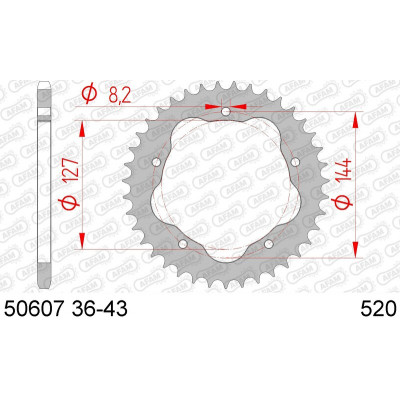 Couronne AFAM acier standard 50607 - 520