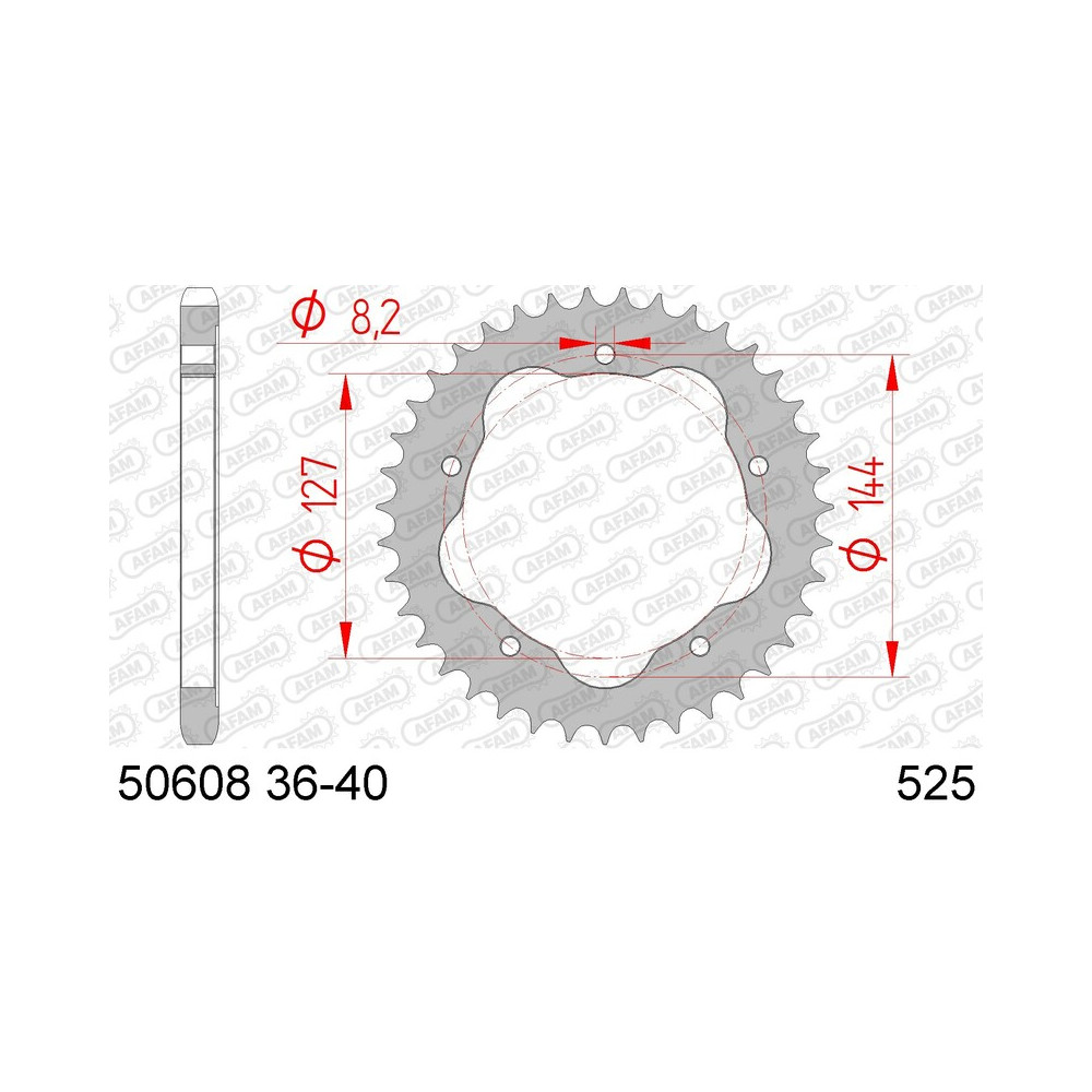 Couronne AFAM acier standard 50608 - 525