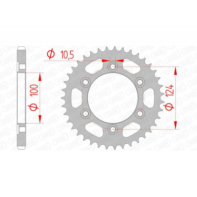 Couronne AFAM acier standard 50609 - 525