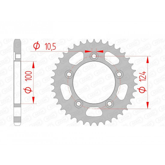 Couronne AFAM acier standard 50612 - 525