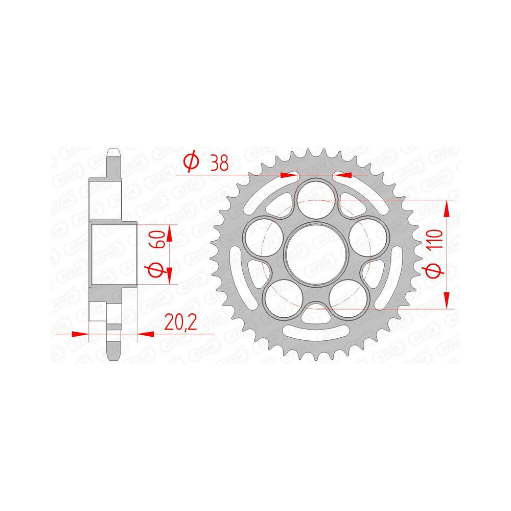 Couronne AFAM acier standard 50614 - 520