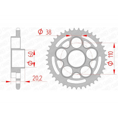 Couronne AFAM acier standard 50614 - 520