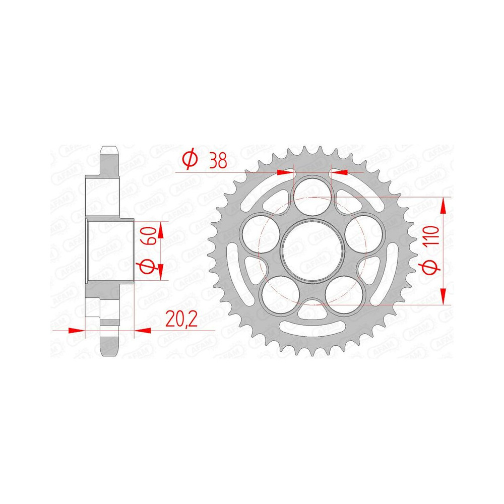 Couronne AFAM acier standard 50800 - 525