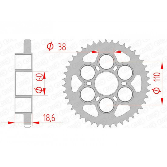 Couronne AFAM acier standard 50801 - 525