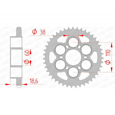 Couronne AFAM acier standard 50801 - 525