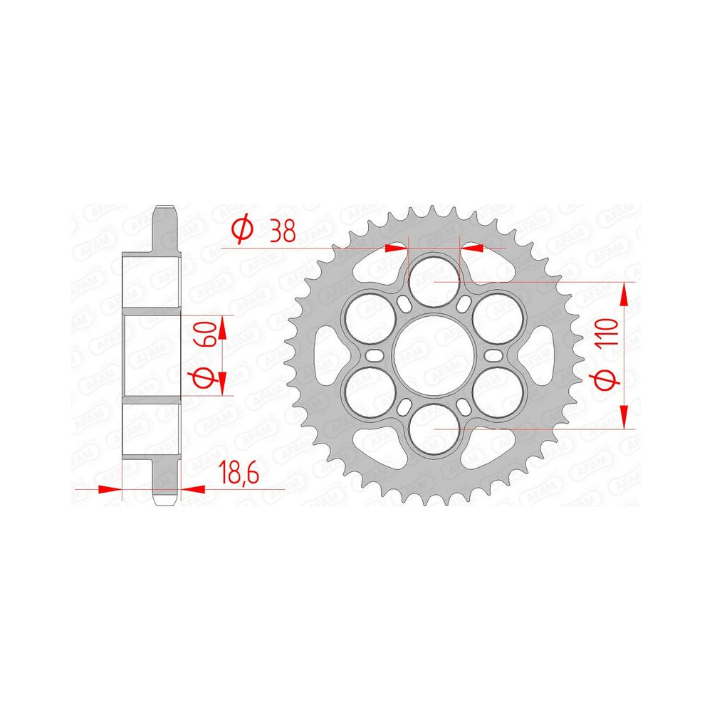 Couronne AFAM acier standard 50801 - 525