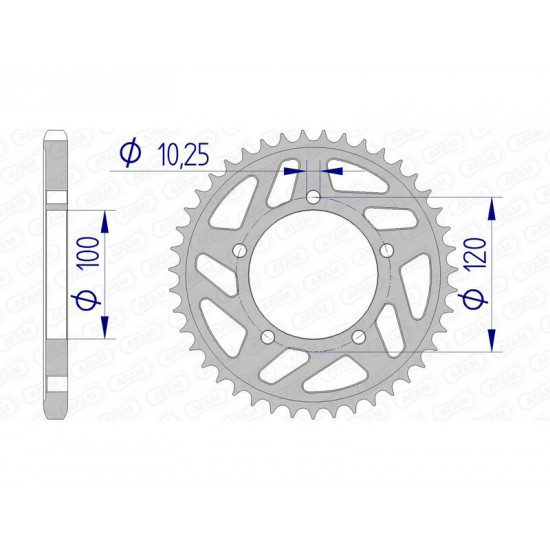 Couronne AFAM aluminium 36802 - 525