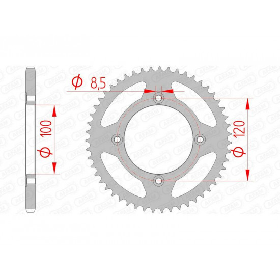 Couronne AFAM acier standard 38101 - 420