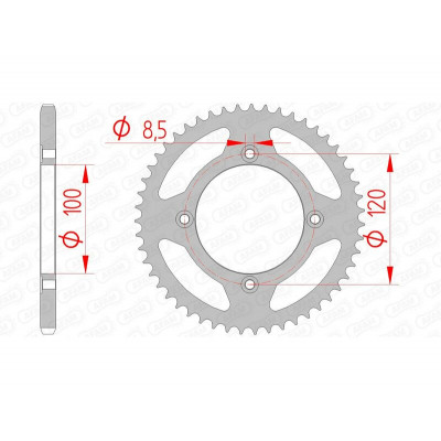 Couronne AFAM acier standard 38101 - 420