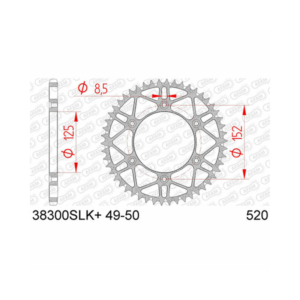 Couronne AFAM acier Ultra-Light anti-boue 38300 - 520