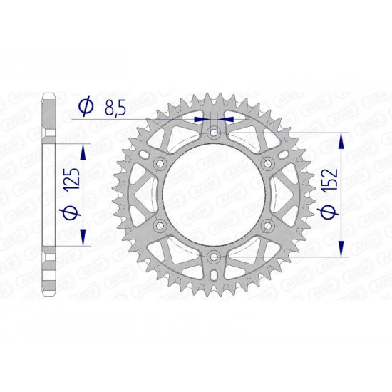 Couronne AFAM aluminium Ultra-Light anti-boue 39300 - 520