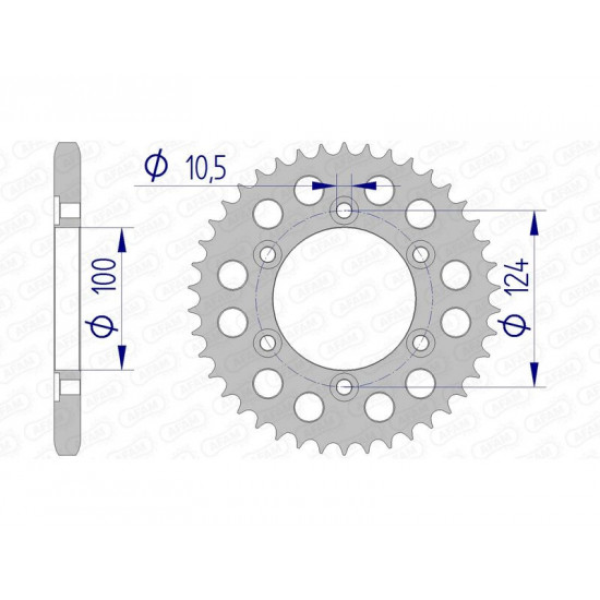 Couronne AFAM aluminium 51609 - 525