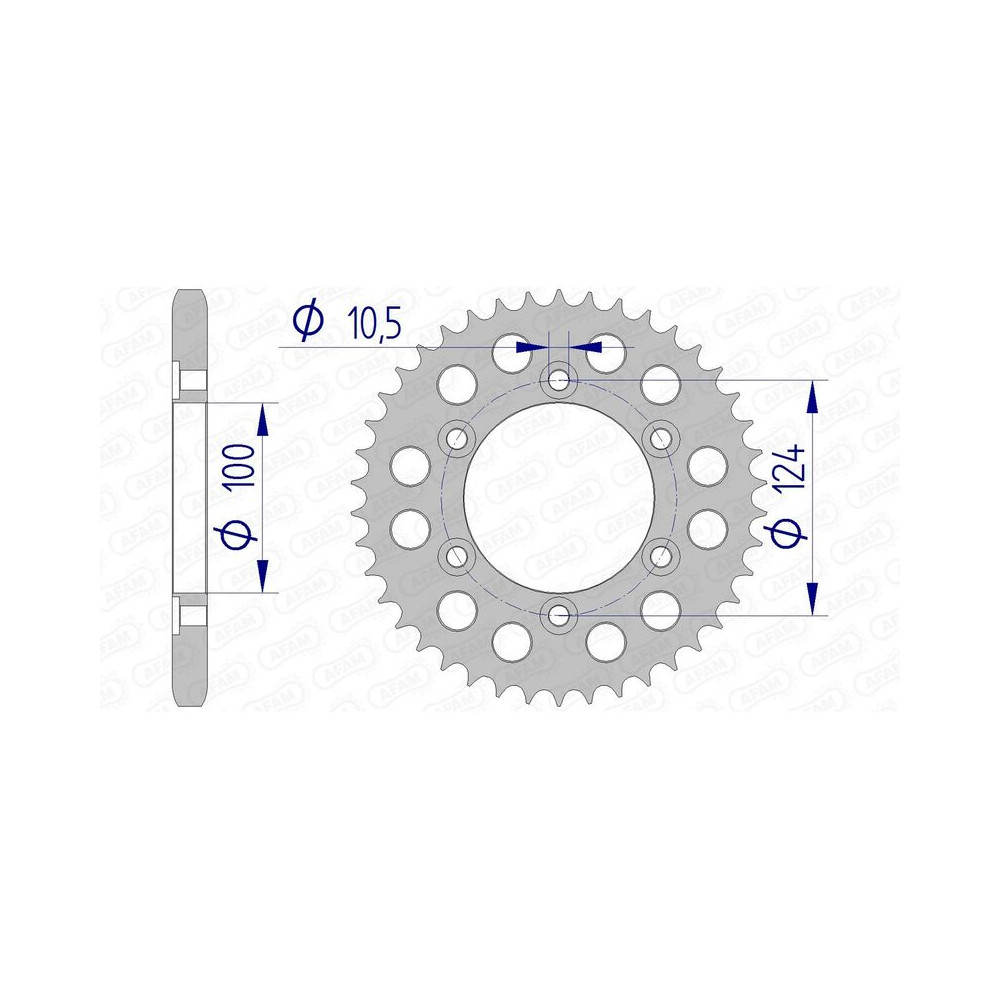 Couronne AFAM aluminium 51609 - 525