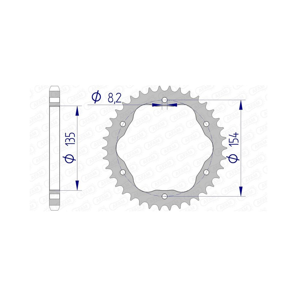 Couronne AFAM aluminium 51803 - 525