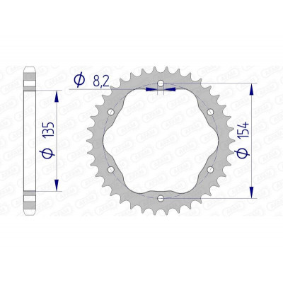 Couronne AFAM aluminium 51803 - 525