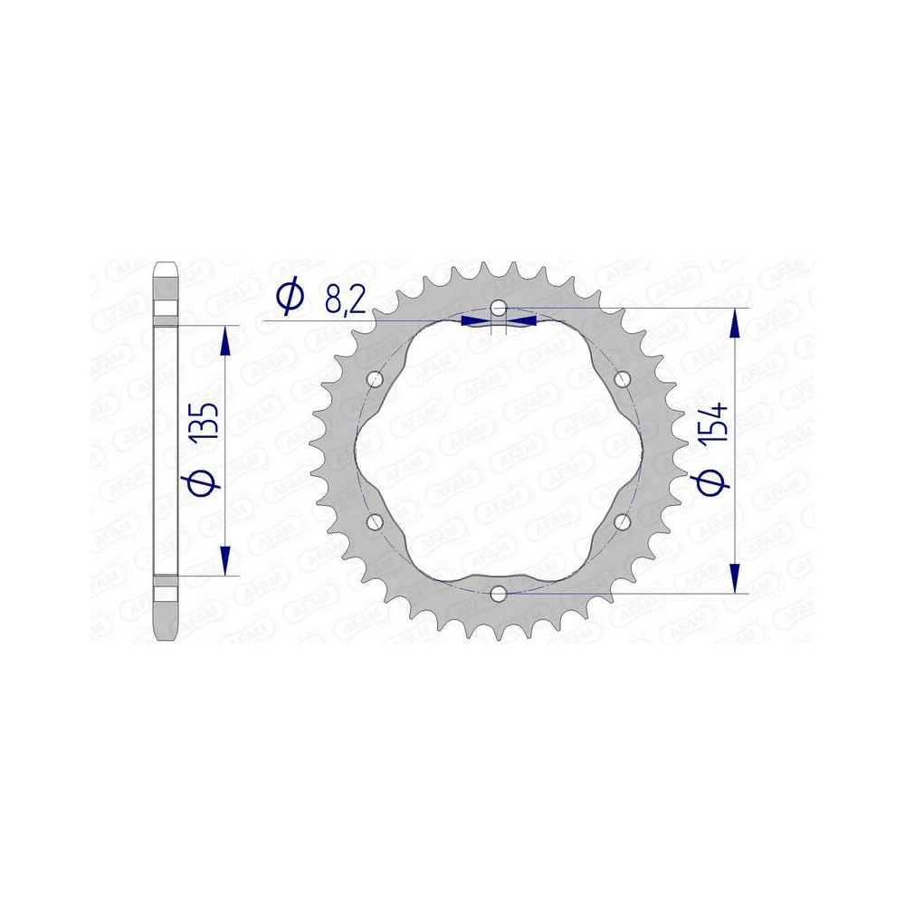 Couronne AFAM aluminium 51804 - 520