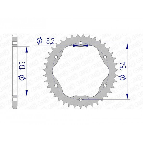 Couronne AFAM aluminium 51804 - 520