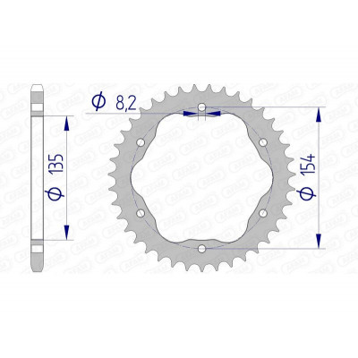 Couronne AFAM aluminium 51804 - 520