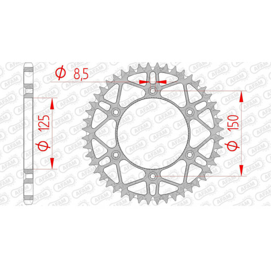 Couronne AFAM acier anti-boue 71304 - 520