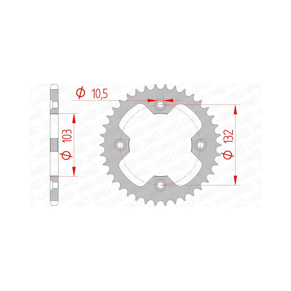 Couronne AFAM acier standard 71305 - 520