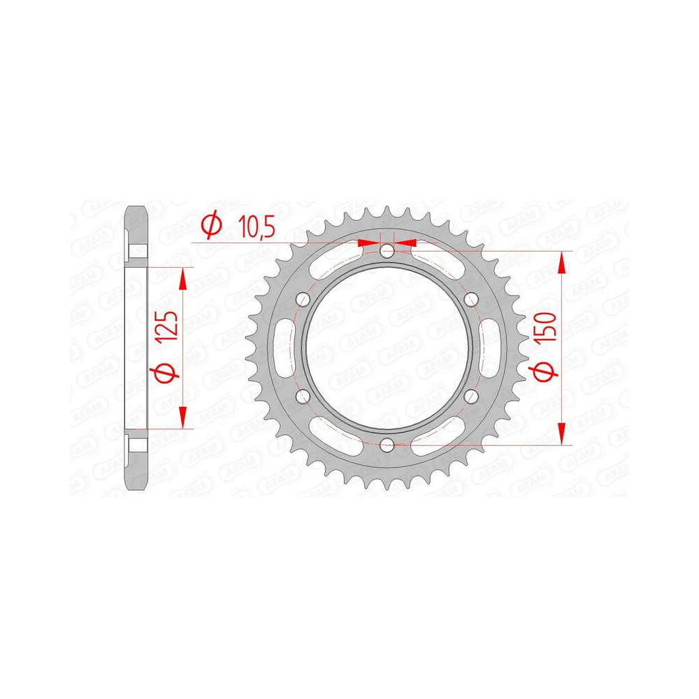 Couronne AFAM acier standard 71800 - 525