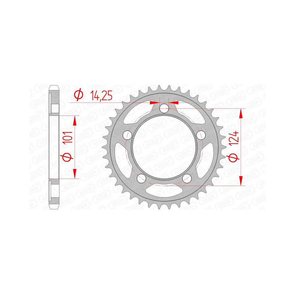 Couronne AFAM acier standard 71801 - 525