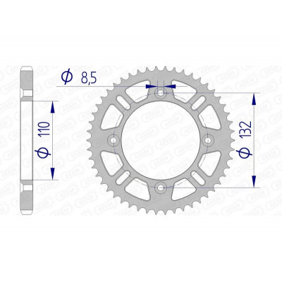 Couronne AFAM aluminium 72102 - 428