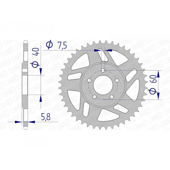 Couronne AFAM aluminium 72103 - 415