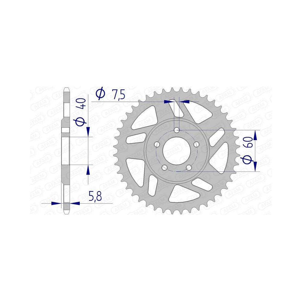 Couronne AFAM aluminium 72103 - 415