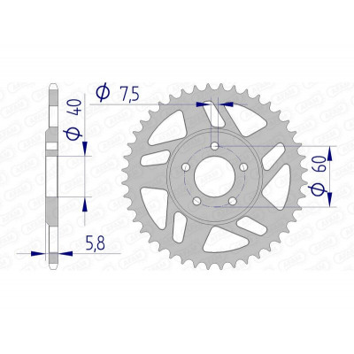 Couronne AFAM aluminium 72103 - 415