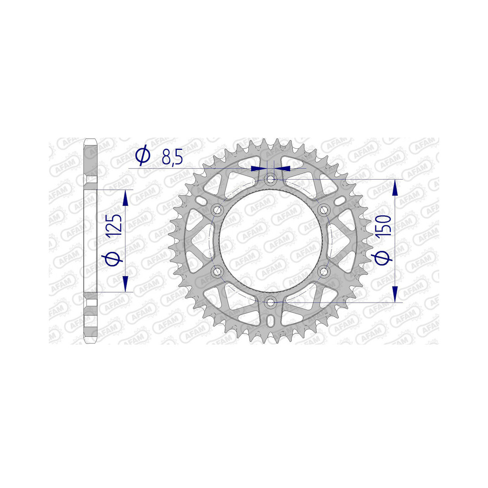 Couronne AFAM aluminium Ultra-Light anti-boue 72304 - 520