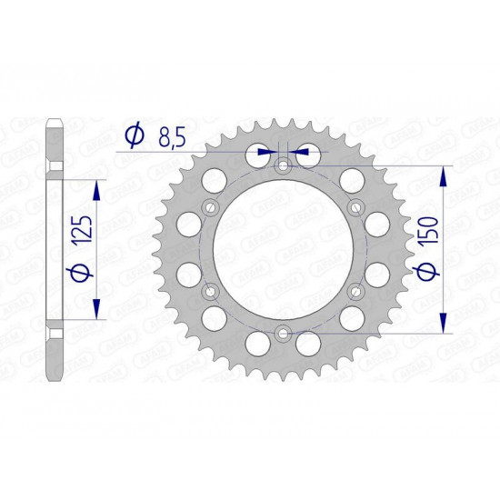 Couronne AFAM aluminium 72304 - 520