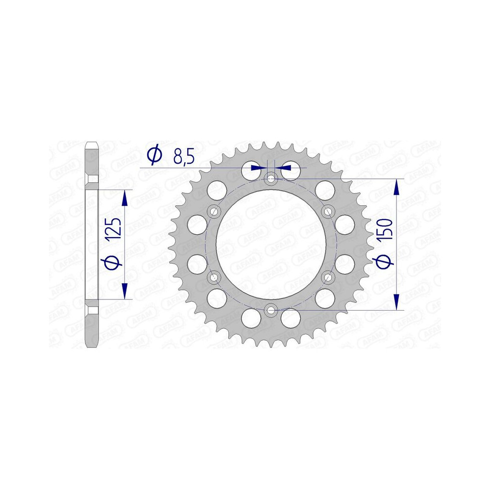 Couronne AFAM aluminium 72304 - 520