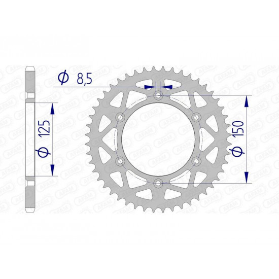 Couronne AFAM aluminium 72304 - 520