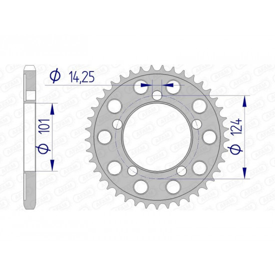 Couronne AFAM aluminium 72801 - 525