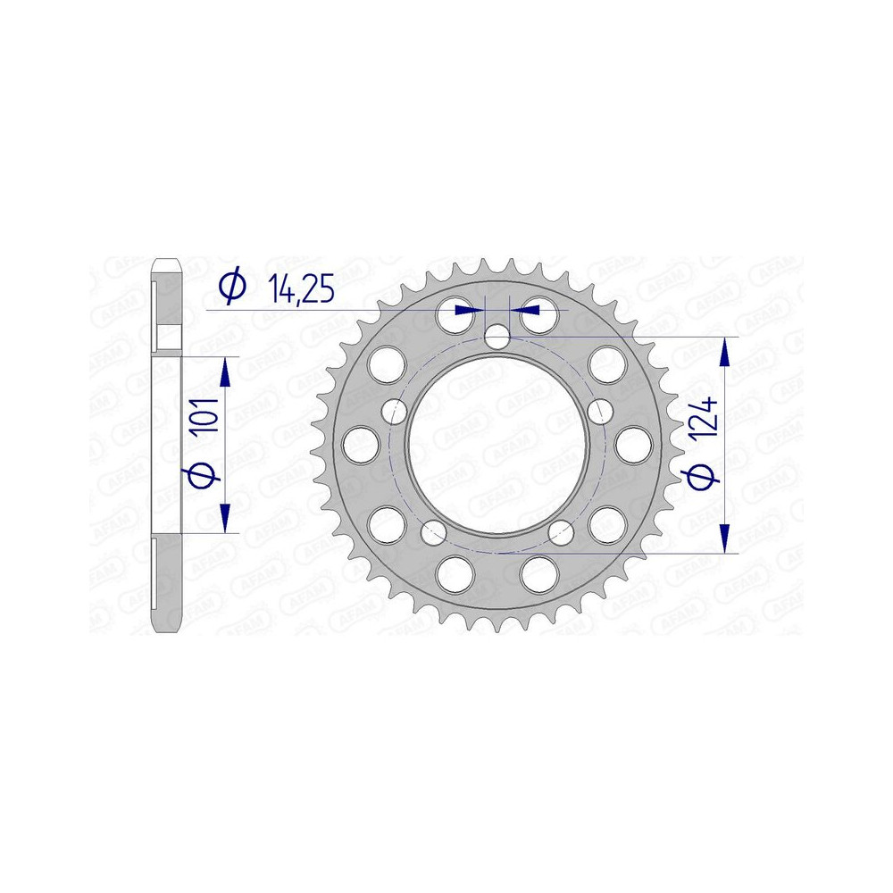 Couronne AFAM aluminium 72801 - 525