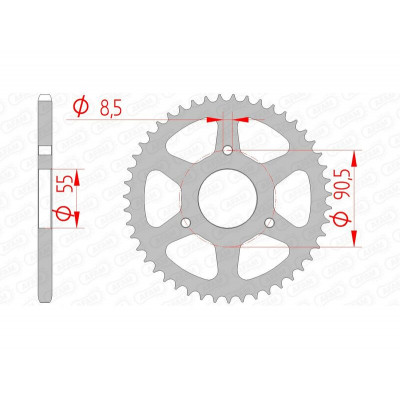 Couronne AFAM acier standard 80104 - 420