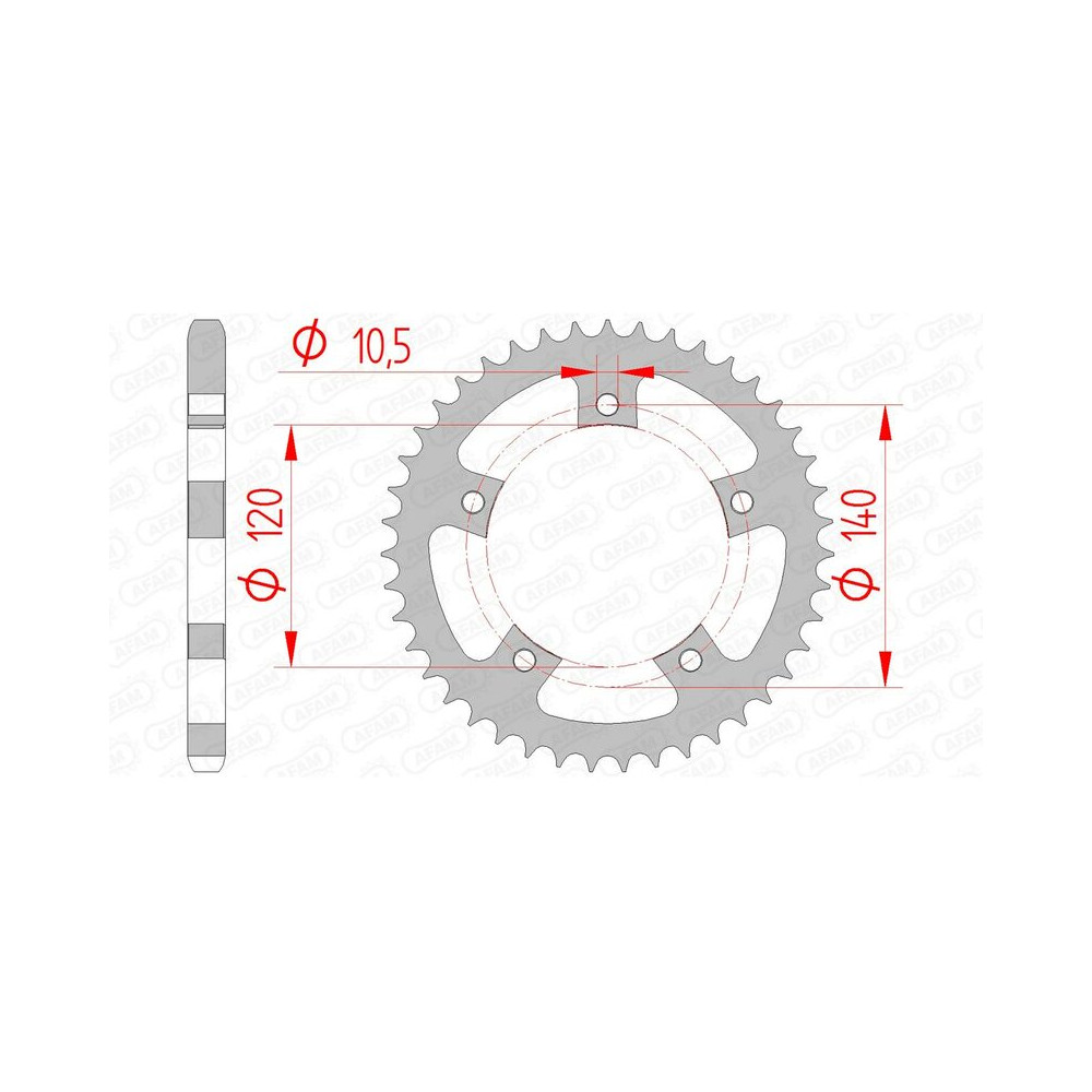 Couronne AFAM acier standard 86500 - 525